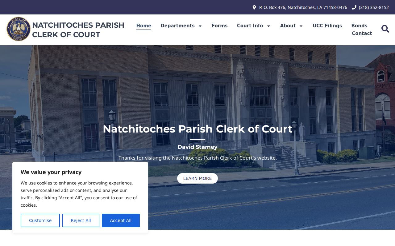 Natchitoches Parish criminal history Clerk of Court access hub