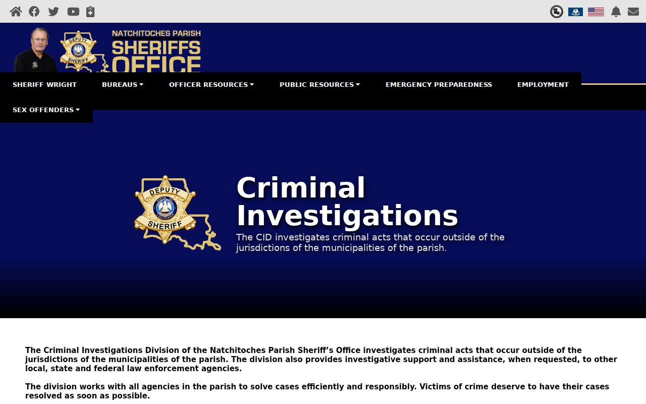 Natchitoches Parish Sheriff Criminal Investigations division