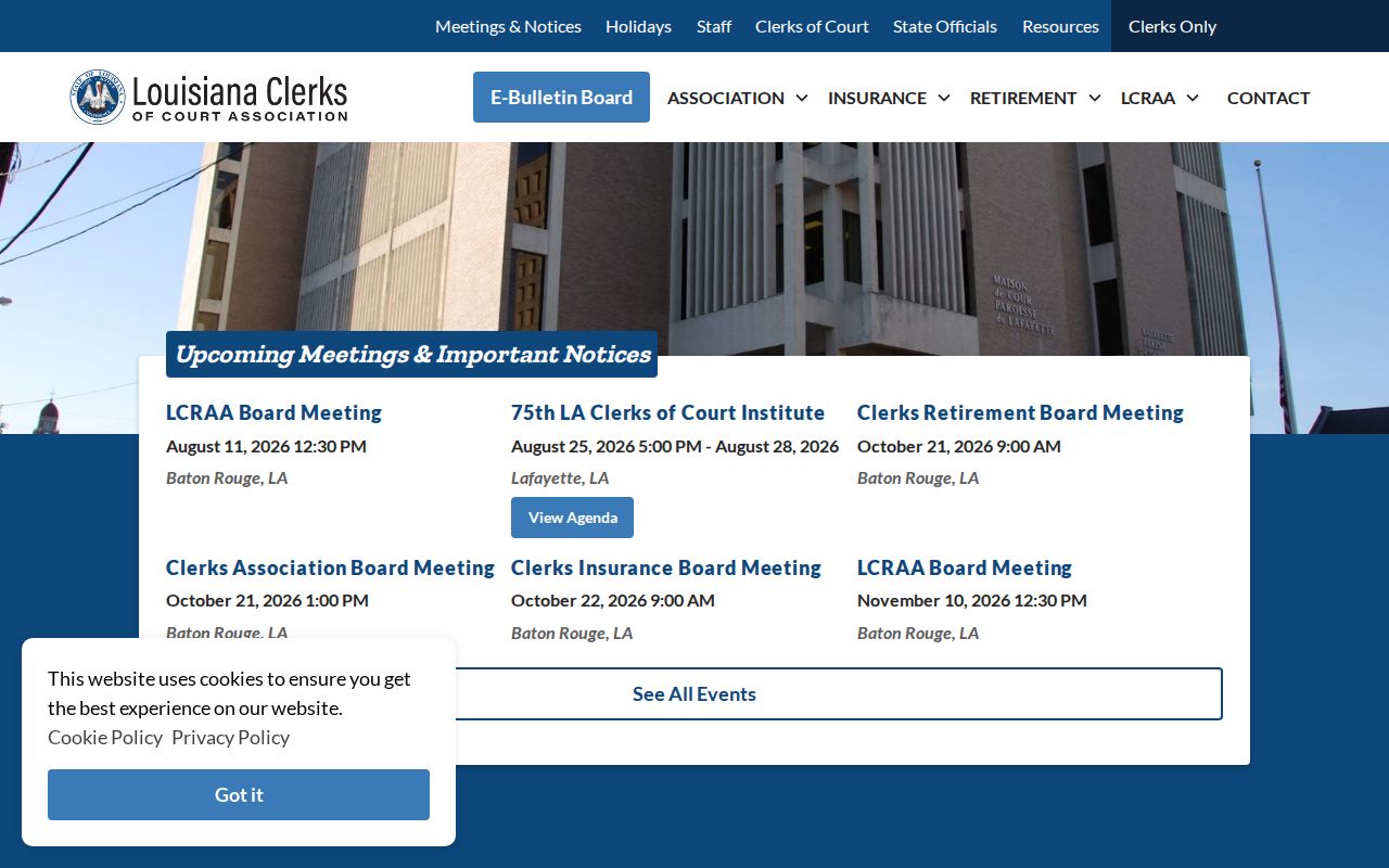 Louisiana Clerks Portal for remote criminal minute access