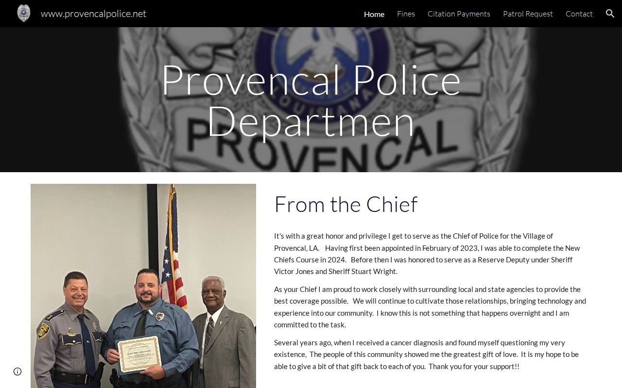 Official Provencal Police Department website